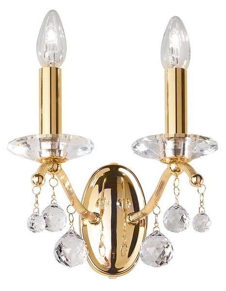 Kolarz 3234.62.3.KoT - Aplica de perete CARMEN din cristal, 2xE14/60W/230V, placată cu aur 24K