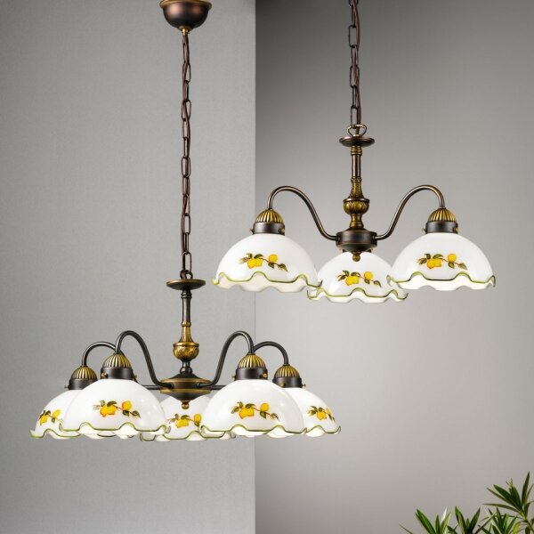 Kolarz 731.83.116 - Lustru cu lanț NONNA 3xE27/75W/230V, decor lămâi