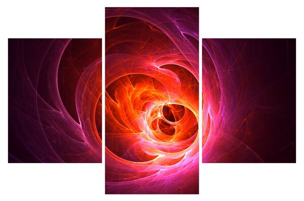 Tabloul modern cu abstracțiune roz (90x60 cm)