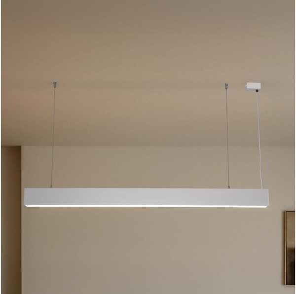 Lustră LED suspendată pe cablu, 55W, 230V, 3000/4000/6500K, 120 cm, albă