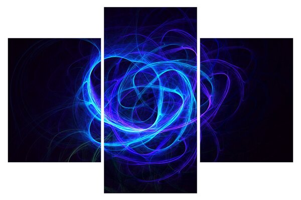 Tabloul cu ghem albastru abstract (90x60 cm)