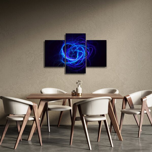 Tabloul cu ghem albastru abstract (90x60 cm)