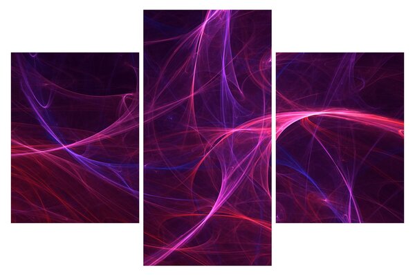 Tabloul abstract cu linii curbe (90x60 cm)