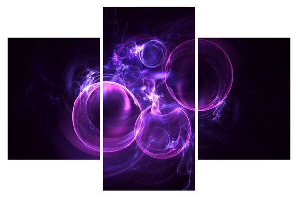Tablou abstract cu bulbuci (90x60 cm)