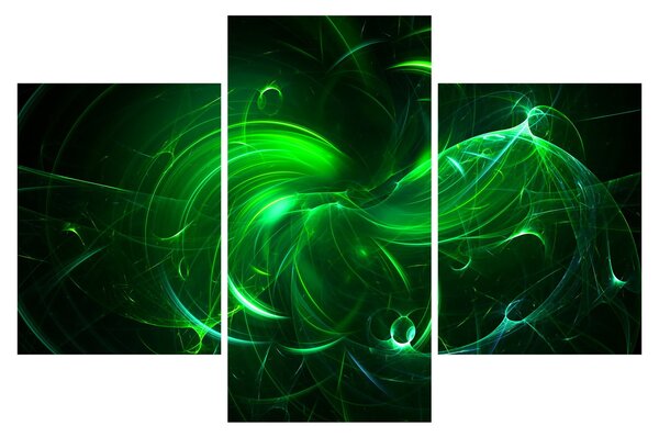Tablou - abstracție verde (90x60 cm)