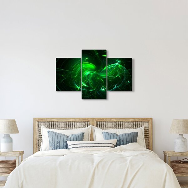 Tablou - abstracție verde (90x60 cm)