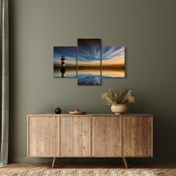 Tablou cu farul în mare (90x60 cm)