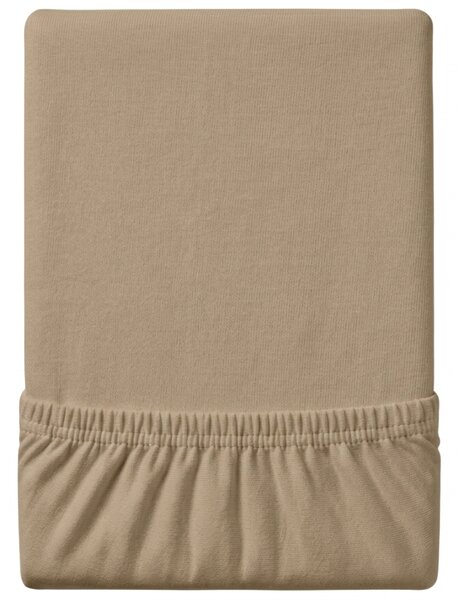 Cearsaf Jersey EXCLUSIVE cu elastic 90x200 cm bej