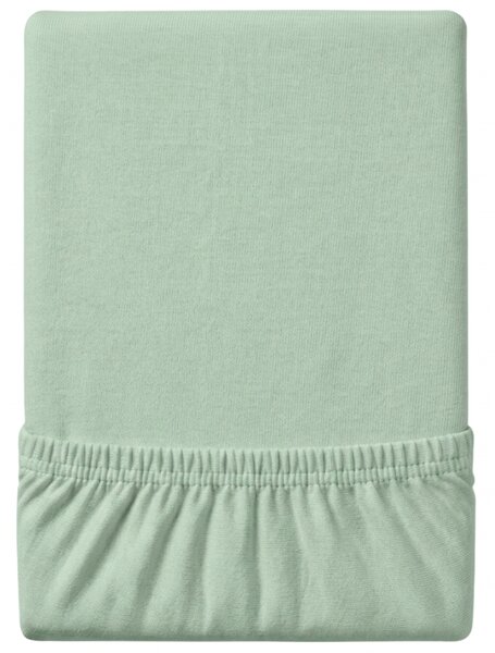 Cearsaf Jersey EXCLUSIVE cu elastic verde menta 90 x 200 cm