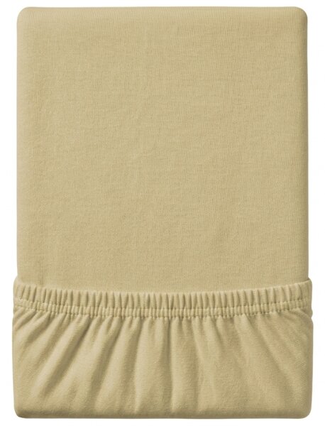 Cearsaf Jersey EXCLUSIVE cu elastic 90x200 cm crem