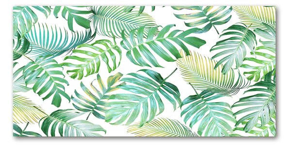 Tablou sticlă frunze tropicale