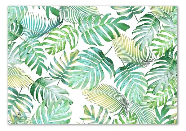 Tablou sticlă frunze tropicale