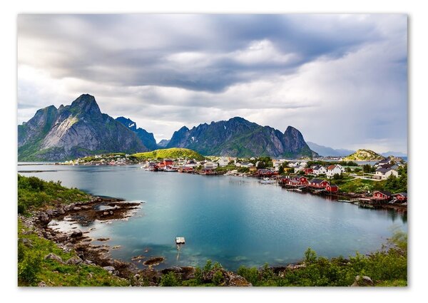 Fotografie imprimată pe sticlă Lofoten din Norvegia