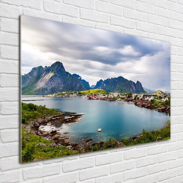 Fotografie imprimată pe sticlă Lofoten din Norvegia