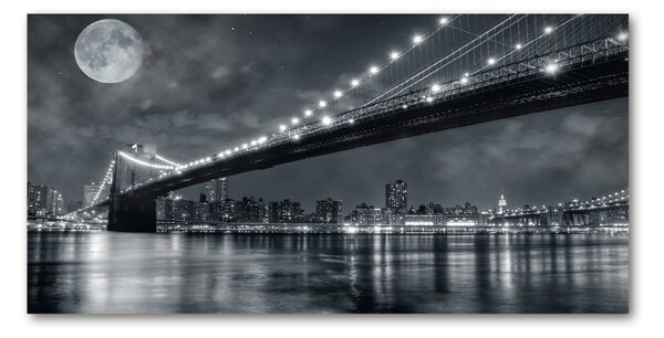 Tablou pe pe sticlă Podul Brooklyn