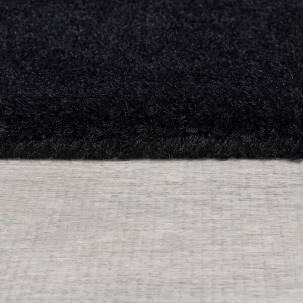 Covor negru/gri țesut manual din lână 120x180 cm Collage Monochrome – Flair Rugs