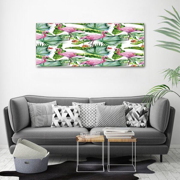 Tablou pe pânză plante Flamingos