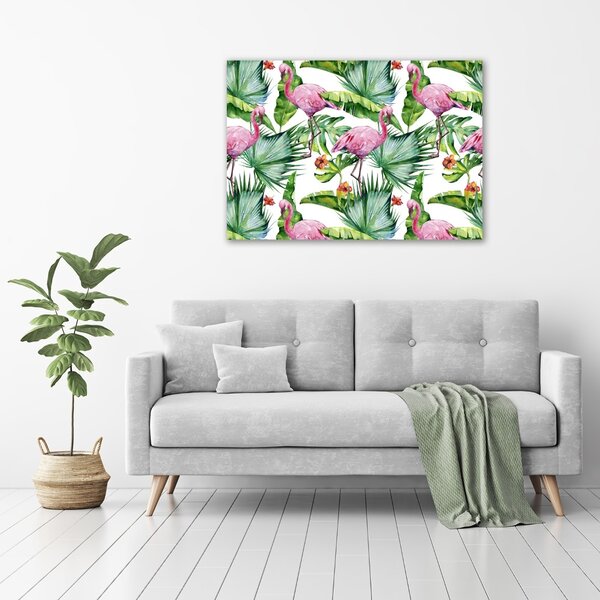 Tablou pe pânză plante Flamingos