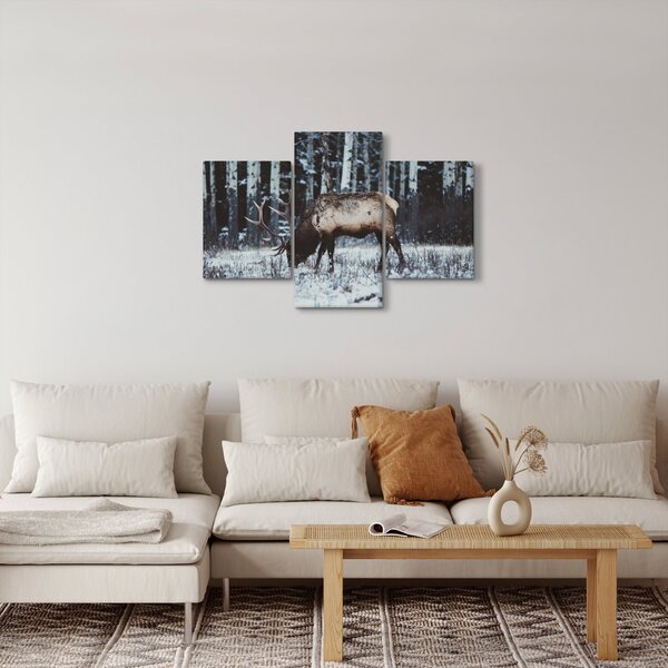 Tablou - cerbul iarna (90x60 cm)