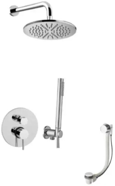 Paffoni Stick set cadă și duș ascuns cu duș de ploaie crom SK019ZWSCSU3A