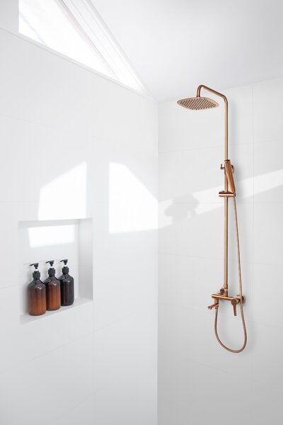 Invena Glamour set de duș perete cupru AU05B14