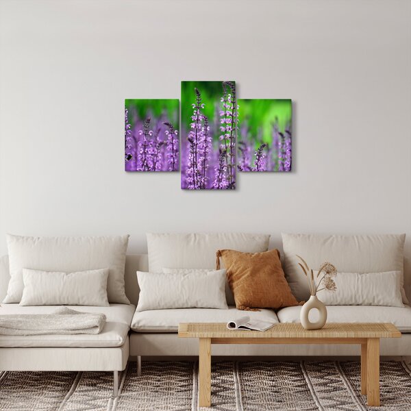 Tablou cu flori de luncă violete (90x60 cm)