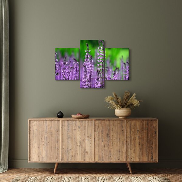 Tablou cu flori de luncă violete (90x60 cm)
