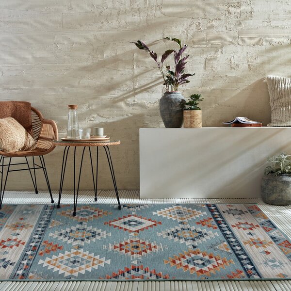 Covor pentru exterior și interior albastru 120x170 cm Avery Blue – Flair Rugs