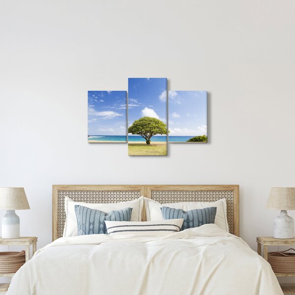 Tablou plaja cu copac (90x60 cm)