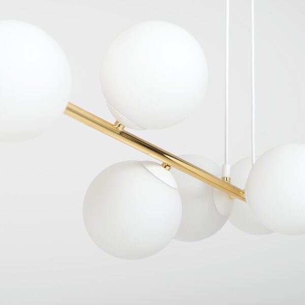 Emibig Gravity lampă suspendată 6x10 W alb-auriu 1242/6