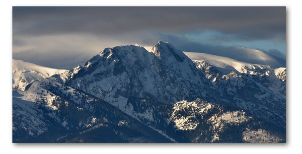 Fotografie imprimată pe sticlă Giewont de iarnă