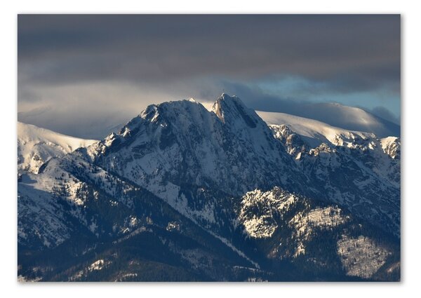 Fotografie imprimată pe sticlă Giewont de iarnă