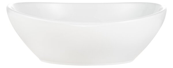Comad Lola lavoar 40.5x33 cm ovale de blat alb luciu UN-LOLA-GW