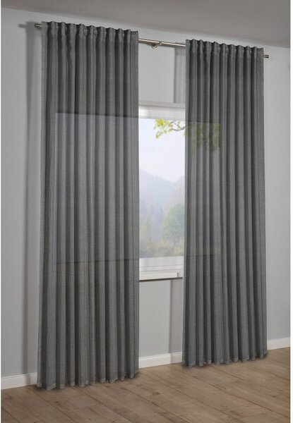Draperie gri închis 135x245 cm Etamine – Sehlbach