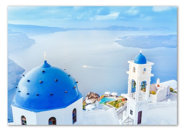 Fotografie imprimată pe sticlă Santorini, Grecia
