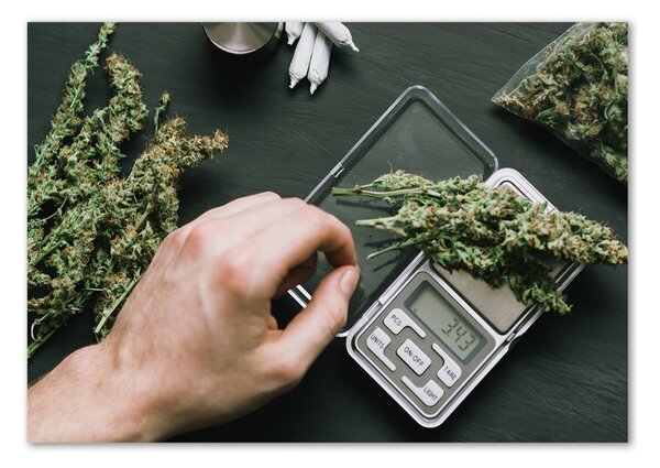 Tablou sticlă marijuana topuri