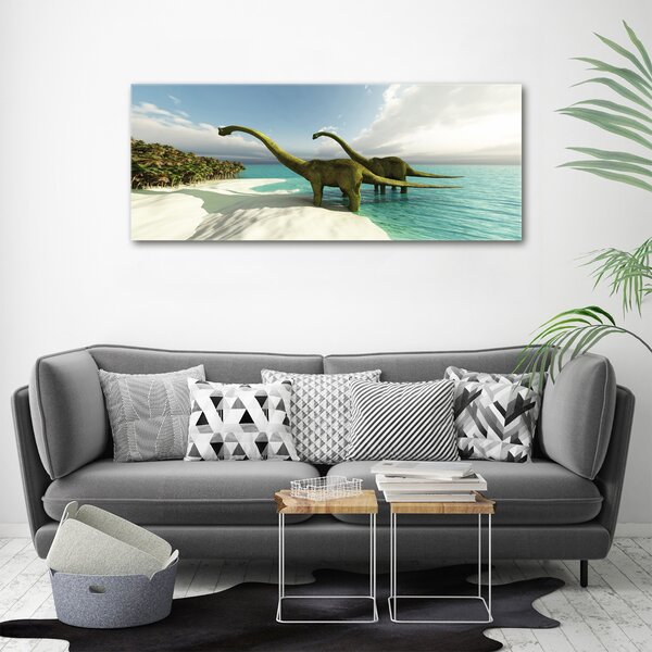 Tablou canvas Dinozauri pe plajă