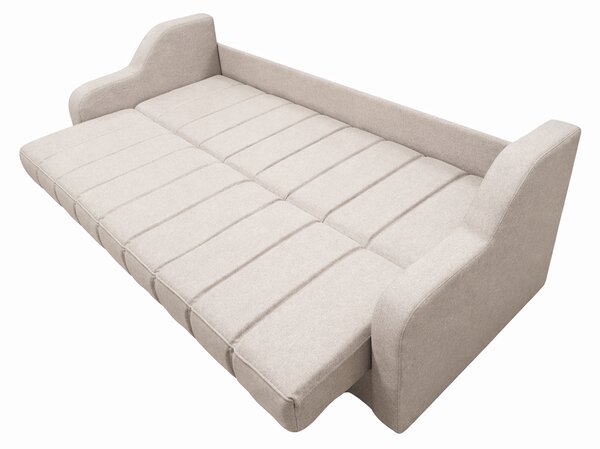 Canapea ALEX extensibila, 3 locuri, cu lada de depozitare, stofa bej, 220x90x90 Bej