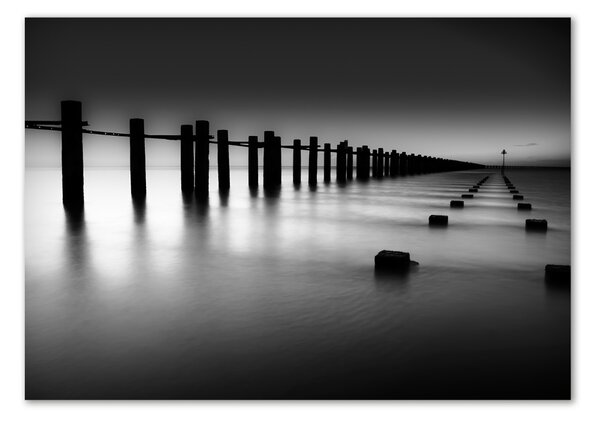 Fotografie imprimată pe sticlă Breakwater Thames