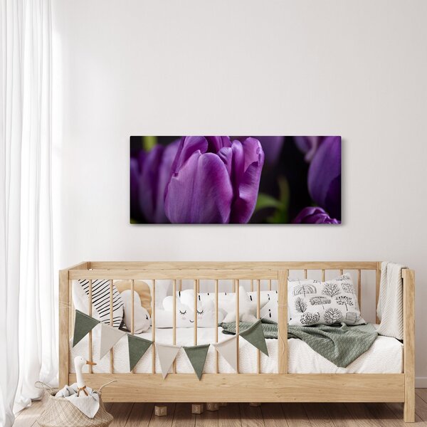 Tablou cu flori de lalele (120x50 cm)