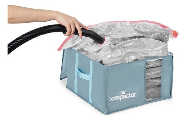 Cutie de depozitare pentru haine din plastic cu vacuum 42x40x25 cm Blue Edition – Compactor