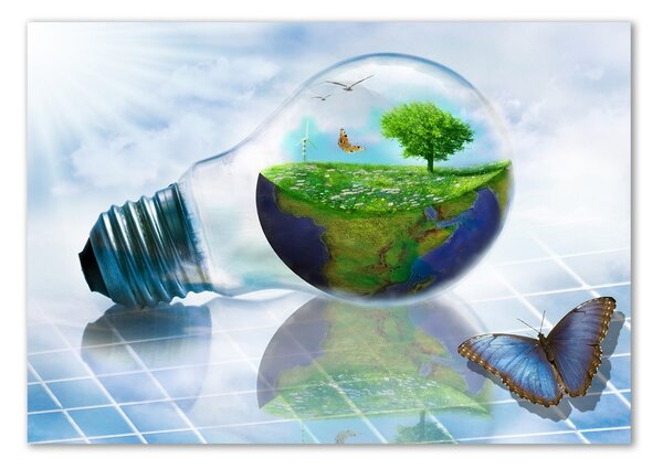 Tablou pe pe sticlă resurse ecologice