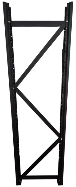 JAKS Raft metalic de depozitare RM03, negru, din oțel, 200 × 200 × 60 cm
