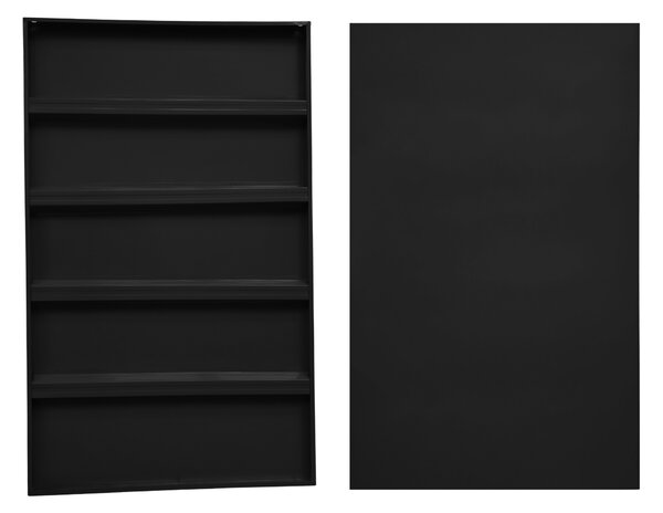 JAKS Raft metalic de depozitare RM03, negru, din oțel, 200 × 200 × 60 cm