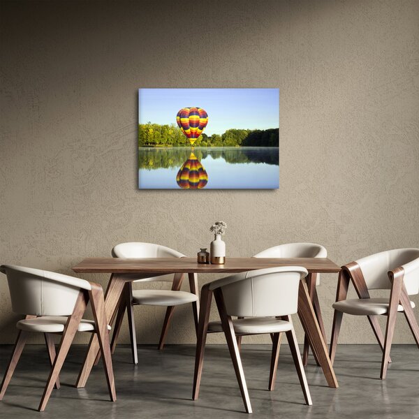 Tablou cu balon cu aer cald pe un lac (70x50 cm)