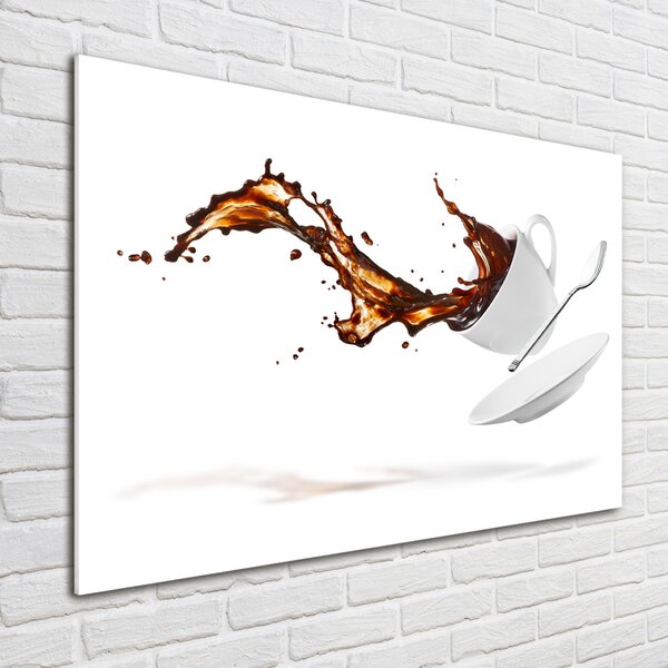 Tablou Printat Pe Sticlă vărsat cafea