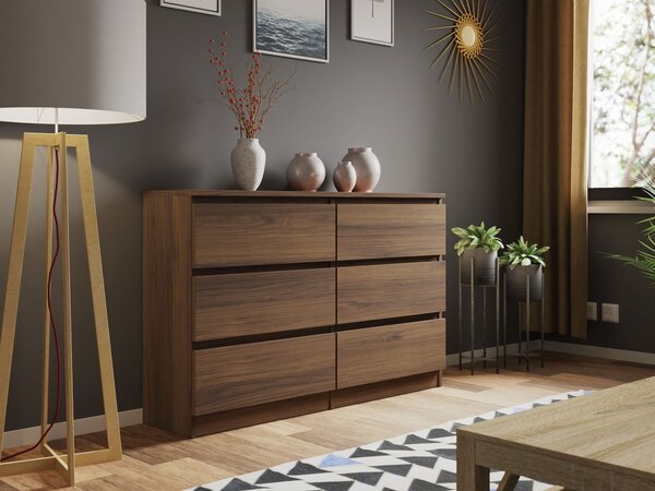 Comodă Comfivo Structor V, Nuc, PAL laminat, 77x120x30cm, 35 kg
