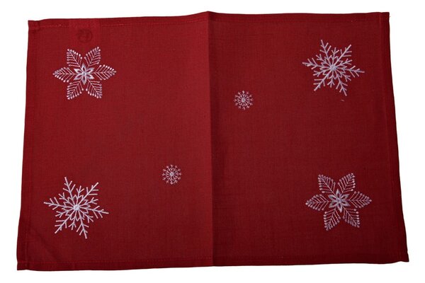 Suport pentru farfurii din material textil 33x48 cm cu model de Crăciun Crystalline – Dakls
