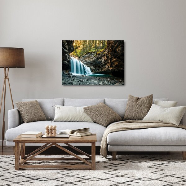 Tablou cu cascada de pădure (70x50 cm)