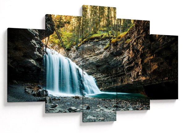 Tablou cu cascada de pădure (150x105 cm)